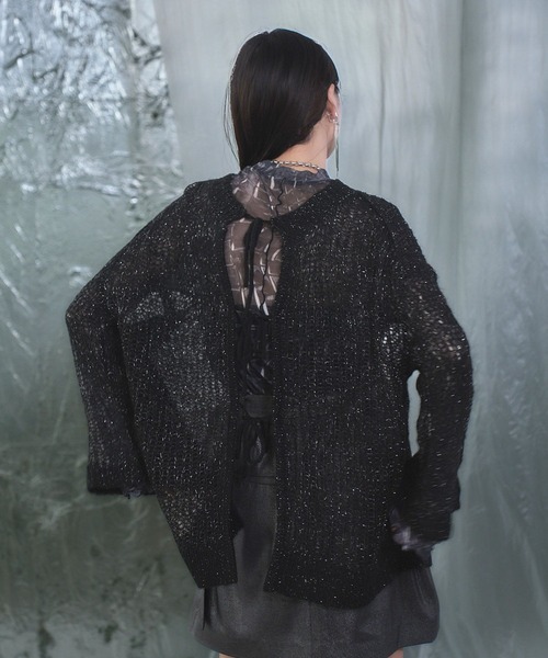 HARE（ハレ）の「2WAYシアーモヘヤニットプルオーバー(HARE)（ニット/セーター・レディース・ブラック/ネイビー・FREE）」の20枚目の写真