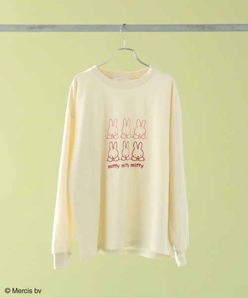 Miffy（ ミッフィー）の「Miffy/フロント刺繍ロンT（Tシャツ/カットソー・レディース・ライトベージュ・FREE）」の10枚目の写真