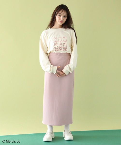Miffy（ ミッフィー）の「Miffy/フロント刺繍ロンT（Tシャツ/カットソー・レディース・ライトベージュ・FREE）」の16枚目の写真