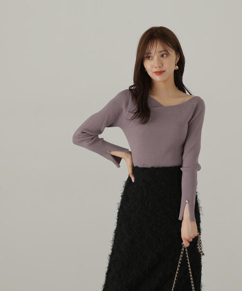 PROPORTION BODY DRESSING（プロポーションボディドレッシング）の「ニュアンスラメリブニット / 1214270915（ニット/セーター・レディース・ダークグレー/グレー/ピンク・FREE）」の13枚目の写真