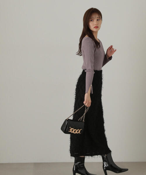 PROPORTION BODY DRESSING（プロポーションボディドレッシング）の「ニュアンスラメリブニット / 1214270915（ニット/セーター・レディース・ダークグレー/グレー/ピンク・FREE）」の14枚目の写真