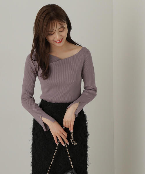 PROPORTION BODY DRESSING（プロポーションボディドレッシング）の「ニュアンスラメリブニット / 1214270915（ニット/セーター・レディース・ダークグレー/グレー/ピンク・FREE）」の15枚目の写真