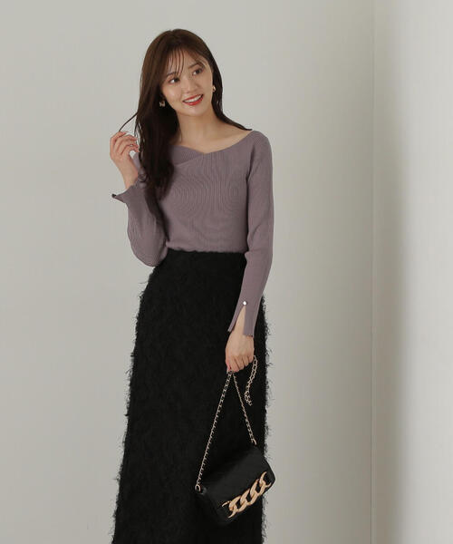 PROPORTION BODY DRESSING（プロポーションボディドレッシング）の「ニュアンスラメリブニット / 1214270915（ニット/セーター・レディース・ダークグレー/グレー/ピンク・FREE）」の16枚目の写真
