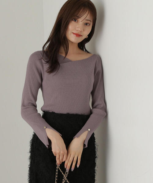 PROPORTION BODY DRESSING（プロポーションボディドレッシング）の「ニュアンスラメリブニット / 1214270915（ニット/セーター・レディース・ダークグレー/グレー/ピンク・FREE）」の17枚目の写真