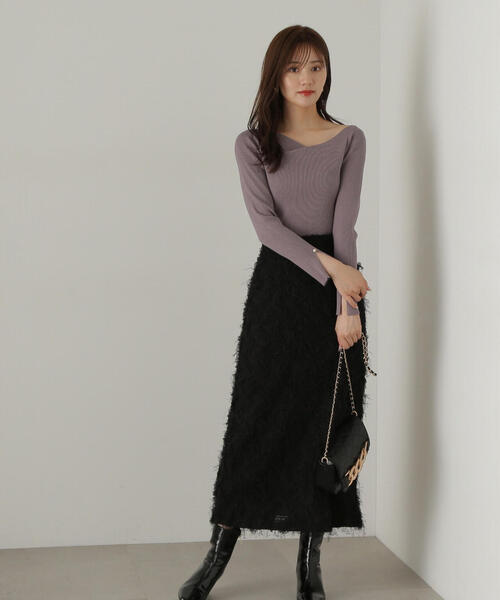 PROPORTION BODY DRESSING（プロポーションボディドレッシング）の「ニュアンスラメリブニット / 1214270915（ニット/セーター・レディース・ダークグレー/グレー/ピンク・FREE）」の18枚目の写真