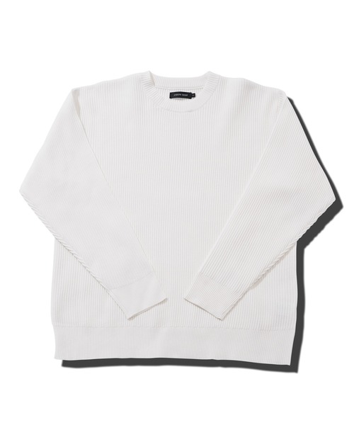 jiggys shop(ジギーズショップ)の「パフカルウォッシャブルワッフルクルーネック畦編みニットセーター(ニット/セーター・メンズ・ブルー系その他/ホワイト/チャコールグレー/ブラック/グレー系その他・SMALL/MEDIUM/LARGE/X-LARGE)」の9枚目の写真
