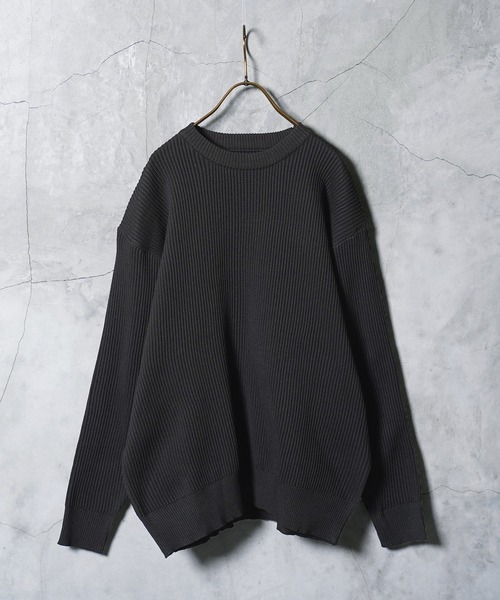 jiggys shop(ジギーズショップ)の「パフカルウォッシャブルワッフルクルーネック畦編みニットセーター(ニット/セーター・メンズ・ブルー系その他/ホワイト/チャコールグレー/ブラック/グレー系その他・SMALL/MEDIUM/LARGE/X-LARGE)」の18枚目の写真