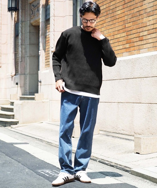 jiggys shop(ジギーズショップ)の「パフカルウォッシャブルワッフルクルーネック畦編みニットセーター(ニット/セーター・メンズ・ブルー系その他/ホワイト/チャコールグレー/ブラック/グレー系その他・SMALL/MEDIUM/LARGE/X-LARGE)」の20枚目の写真