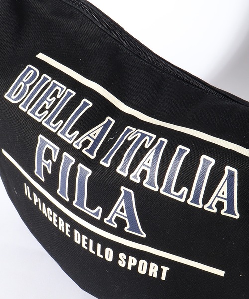 FILA（フィラ）の「【FILA/フィラ】 ラウンド キャンバス ビッグショルダー バッグ（ショルダーバッグ・メンズ・ネイビー/オフホワイト/ブラック・FREE）」の6枚目の写真