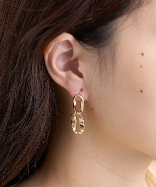 CIAOPANIC TYPY（チャオパニックティピー）の「lilダブルチェーンピアス（ピアス（両耳用）・レディース・ゴールド/シルバー・ONE SIZE）」の2枚目の写真