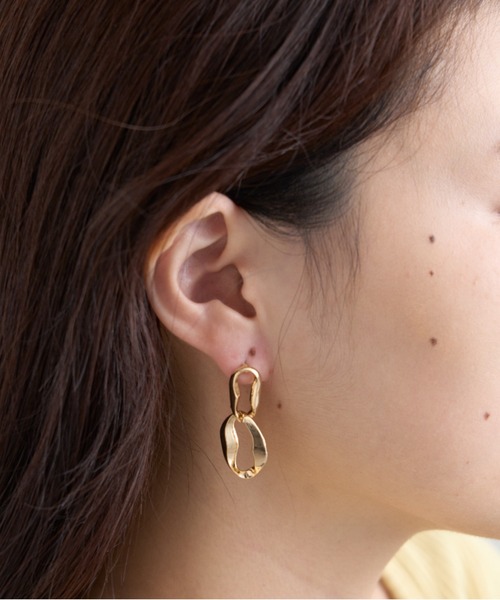 CIAOPANIC TYPY（チャオパニックティピー）の「lilダブルチェーンピアス（ピアス（両耳用）・レディース・ゴールド/シルバー・ONE SIZE）」の5枚目の写真