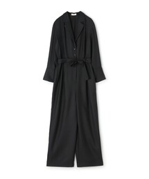 Ballsey ブラック ノースリーブ オールインワン Ballsey オールインワン ジョーゼットジャージー Vネック