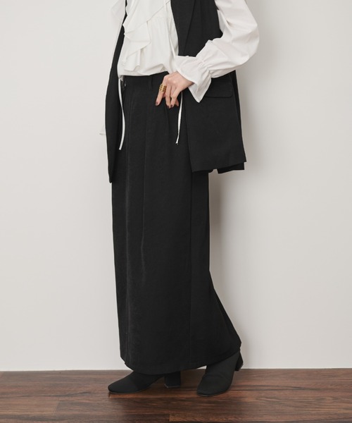 Shelly island(シェリーアイランド)の「タックロングスカート(スカート・レディース・ブラック/その他/ブラウン・FREE)」の22枚目の写真