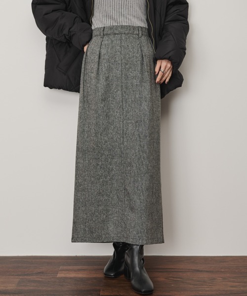 Shelly island(シェリーアイランド)の「タックロングスカート(スカート・レディース・ブラック/その他/ブラウン・FREE)」の10枚目の写真