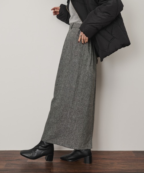 Shelly island(シェリーアイランド)の「タックロングスカート(スカート・レディース・ブラック/その他/ブラウン・FREE)」の11枚目の写真