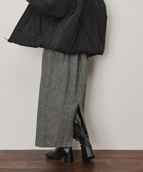 Shelly island(シェリーアイランド)の「タックロングスカート(スカート・レディース・ブラック/その他/ブラウン・FREE)」の12枚目の写真