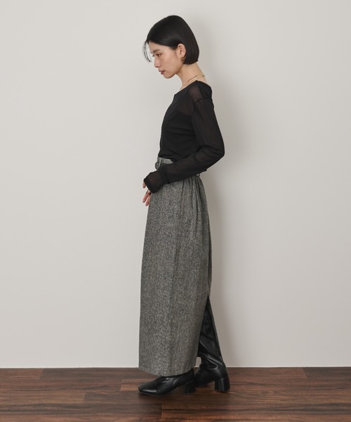 Shelly island(シェリーアイランド)の「タックロングスカート(スカート・レディース・ブラック/その他/ブラウン・FREE)」の16枚目の写真