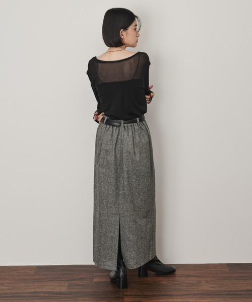 Shelly island(シェリーアイランド)の「タックロングスカート(スカート・レディース・ブラック/その他/ブラウン・FREE)」の17枚目の写真