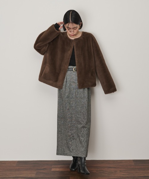 Shelly island(シェリーアイランド)の「タックロングスカート(スカート・レディース・ブラック/その他/ブラウン・FREE)」の19枚目の写真