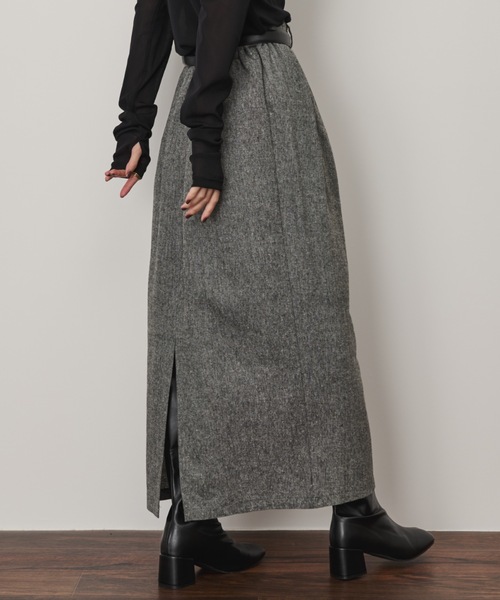 Shelly island(シェリーアイランド)の「タックロングスカート(スカート・レディース・ブラック/その他/ブラウン・FREE)」の8枚目の写真