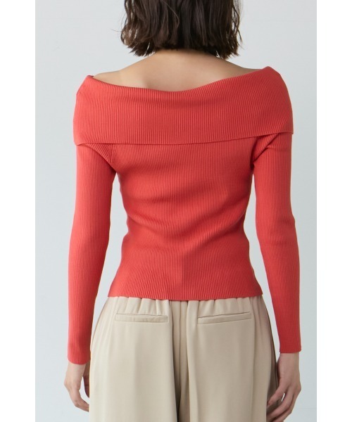 M.deux（エムドゥ）の「●オフショルニット●（ニット/セーター・レディース・ブラック/オレンジ/グレイッシュベージュ・MEDIUM）」の13枚目の写真