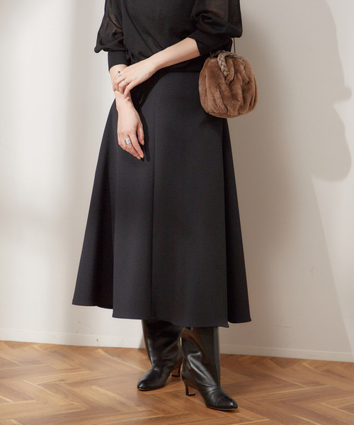 journal standard L'essage（ジャーナルスタンダードレサージュ）の「フォルムフレアスカート（スカート・レディース・ブラック/ネイビー・38/36）」の9枚目の写真
