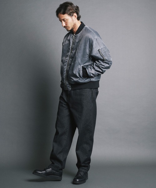 Magine（マージン）の「【SELECT】IR:10.5oz DENIM WIDE TAPERED PANTS/10.5oz デニムワイドテーパードパンツ（デニムパンツ・メンズ・ケミカルウォッシュ/ブラック/ブラック系その他・M/L/XL）」の5枚目の写真