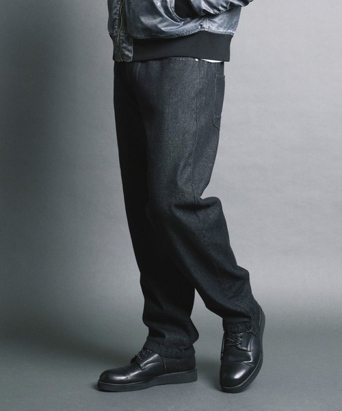 Magine（マージン）の「【SELECT】IR:10.5oz DENIM WIDE TAPERED PANTS/10.5oz デニムワイドテーパードパンツ（デニムパンツ・メンズ・ケミカルウォッシュ/ブラック/ブラック系その他・M/L/XL）」の8枚目の写真