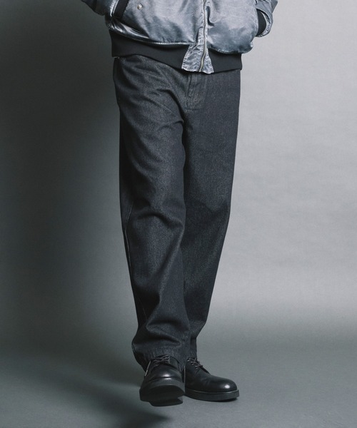 Magine（マージン）の「【SELECT】IR:10.5oz DENIM WIDE TAPERED PANTS/10.5oz デニムワイドテーパードパンツ（デニムパンツ・メンズ・ケミカルウォッシュ/ブラック/ブラック系その他・M/L/XL）」の11枚目の写真