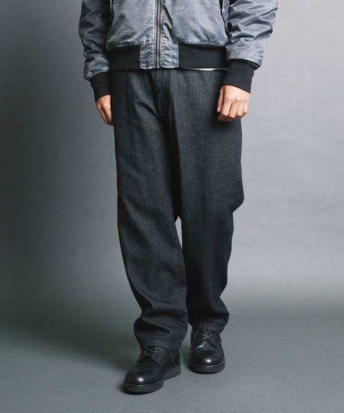 Magine（マージン）の「【SELECT】IR:10.5oz DENIM WIDE TAPERED PANTS/10.5oz デニムワイドテーパードパンツ（デニムパンツ・メンズ・ケミカルウォッシュ/ブラック/ブラック系その他・M/L/XL）」の13枚目の写真