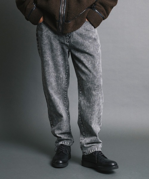 Magine（マージン）の「【SELECT】IR:10.5oz DENIM WIDE TAPERED PANTS/10.5oz デニムワイドテーパードパンツ（デニムパンツ・メンズ・ケミカルウォッシュ/ブラック/ブラック系その他・M/L/XL）」の14枚目の写真