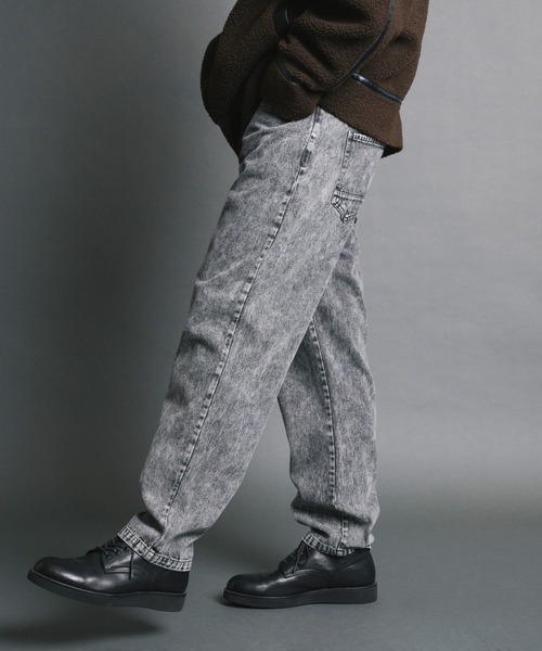 Magine（マージン）の「【SELECT】IR:10.5oz DENIM WIDE TAPERED PANTS/10.5oz デニムワイドテーパードパンツ（デニムパンツ・メンズ・ケミカルウォッシュ/ブラック/ブラック系その他・M/L/XL）」の16枚目の写真