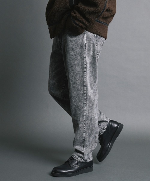 Magine（マージン）の「【SELECT】IR:10.5oz DENIM WIDE TAPERED PANTS/10.5oz デニムワイドテーパードパンツ（デニムパンツ・メンズ・ケミカルウォッシュ/ブラック/ブラック系その他・M/L/XL）」の17枚目の写真