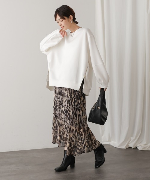 Bou Jeloud（ブージュルード）の「アニマルプリーツスカート（スカート・レディース・ブラウン/グレー・FREE）」の6枚目の写真