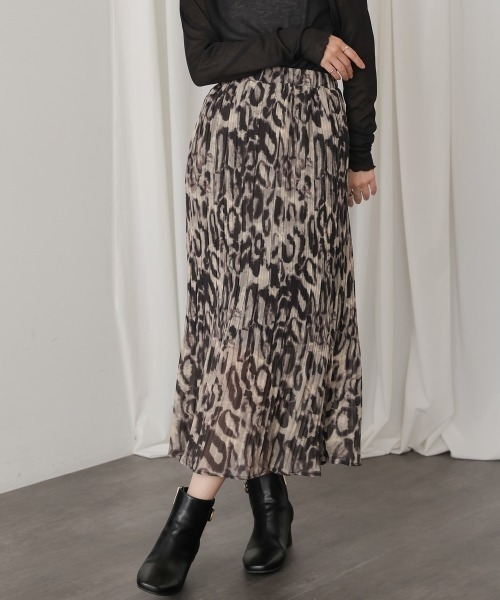 Bou Jeloud（ブージュルード）の「アニマルプリーツスカート（スカート・レディース・ブラウン/グレー・FREE）」の10枚目の写真