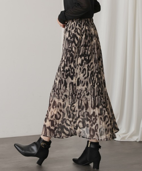 Bou Jeloud（ブージュルード）の「アニマルプリーツスカート（スカート・レディース・ブラウン/グレー・FREE）」の12枚目の写真