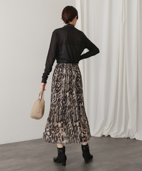 Bou Jeloud（ブージュルード）の「アニマルプリーツスカート（スカート・レディース・ブラウン/グレー・FREE）」の14枚目の写真