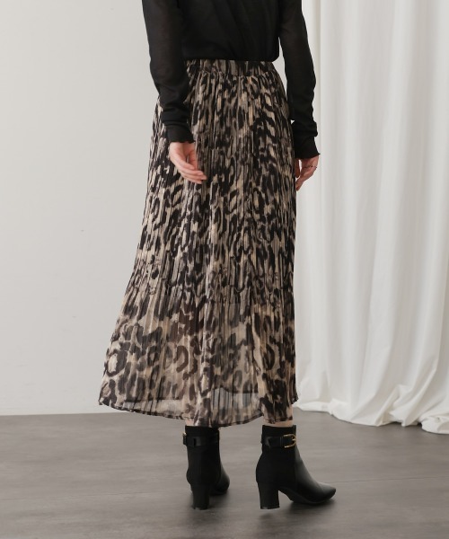 Bou Jeloud（ブージュルード）の「アニマルプリーツスカート（スカート・レディース・ブラウン/グレー・FREE）」の15枚目の写真