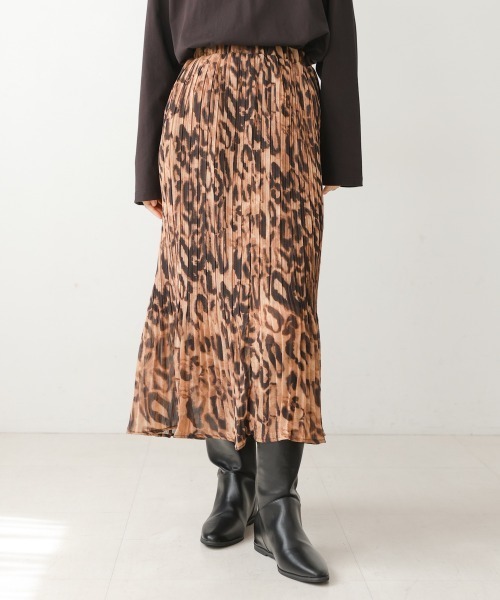 Bou Jeloud（ブージュルード）の「アニマルプリーツスカート（スカート・レディース・ブラウン/グレー・FREE）」の19枚目の写真