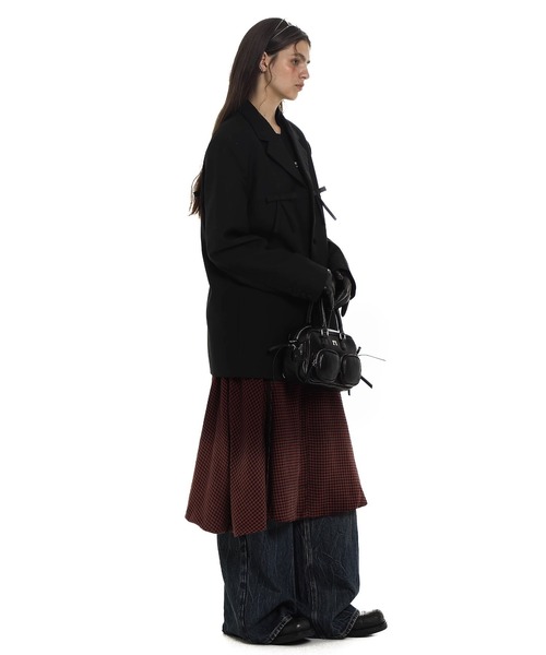 Moromoro2（モロモロ）の「リボンモチーフ ビッグシルエット ジャケット SU0123【Moromoro2】【2024AW】（テーラードジャケット・レディース・ブラック・L/M/S/XS）」の12枚目の写真