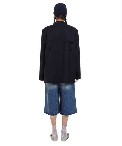 Moromoro2（モロモロ）の「リボンモチーフ ビッグシルエット ジャケット SU0123【Moromoro2】【2024AW】（テーラードジャケット・レディース・ブラック・L/M/S/XS）」の17枚目の写真