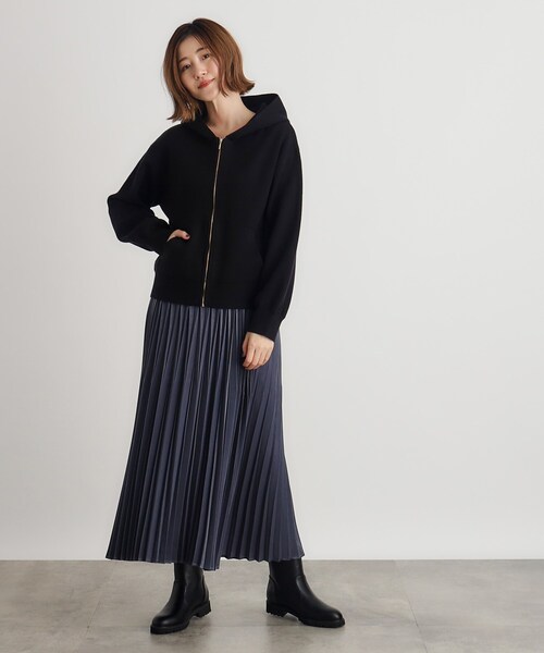 grove（グローブ）の「◆ニットジャカードジップフードパーカ（パーカー・レディース・グレー/ナチュラル/ブラック・02/03/01/04/05）」の10枚目の写真