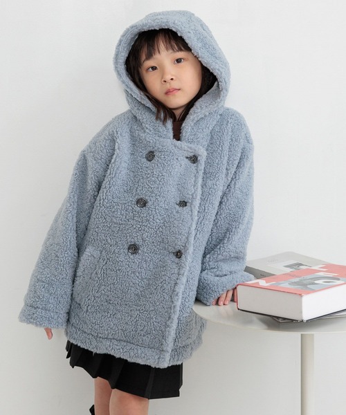 10C REPIPI（ジューシーレピピ）の「【10C REPIPI】ベアーボアフードコート（その他アウター・キッズ・アイボリー/サックスブルー/モカ・110cm/120cm/130cm）」の3枚目の写真
