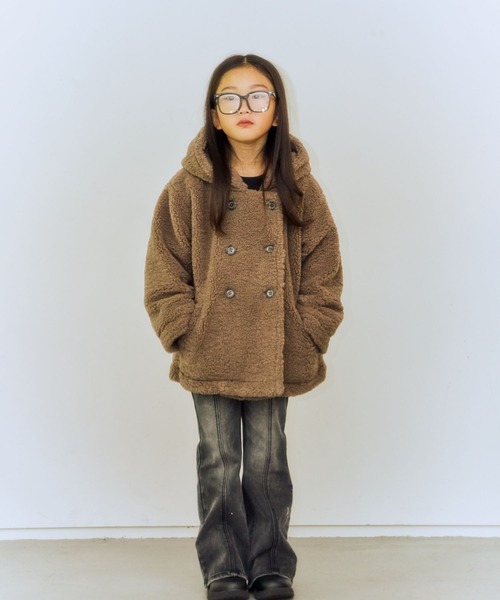 10C REPIPI（ジューシーレピピ）の「【10C REPIPI】ベアーボアフードコート（その他アウター・キッズ・アイボリー/サックスブルー/モカ・110cm/120cm/130cm）」の5枚目の写真