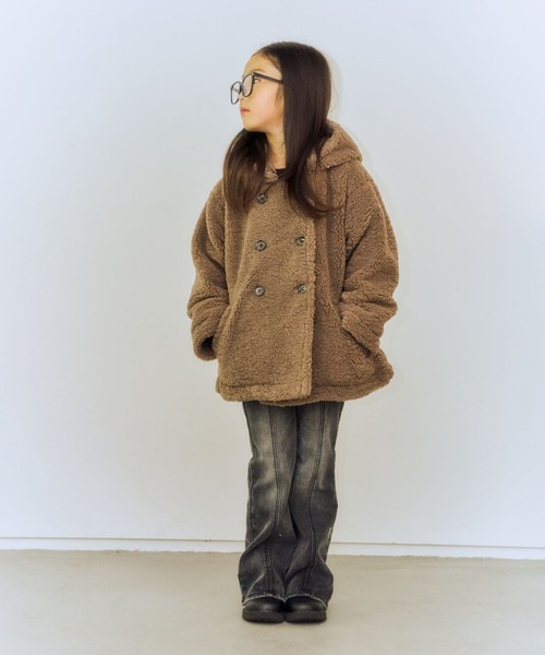 10C REPIPI（ジューシーレピピ）の「【10C REPIPI】ベアーボアフードコート（その他アウター・キッズ・アイボリー/サックスブルー/モカ・110cm/120cm/130cm）」の6枚目の写真
