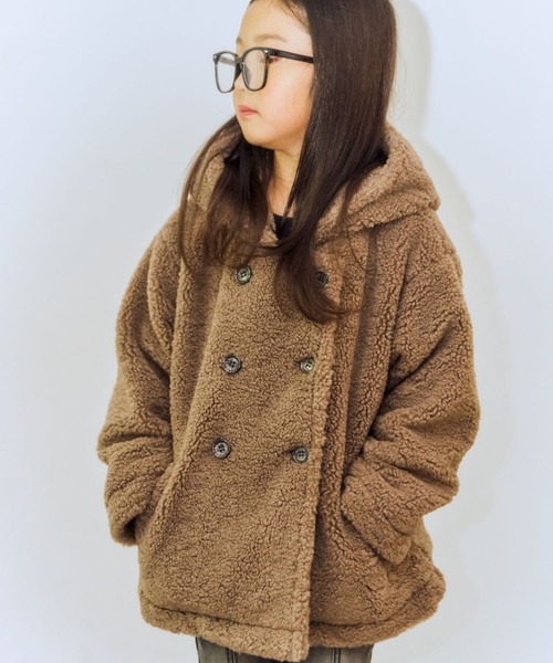 10C REPIPI（ジューシーレピピ）の「【10C REPIPI】ベアーボアフードコート（その他アウター・キッズ・アイボリー/サックスブルー/モカ・110cm/120cm/130cm）」の7枚目の写真