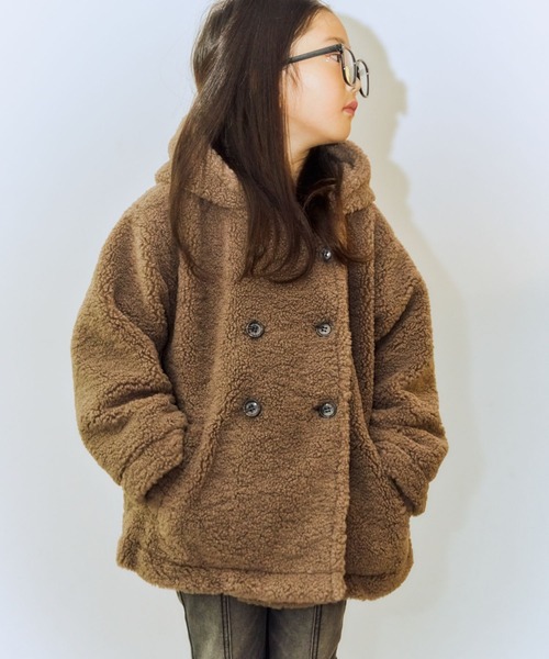 10C REPIPI（ジューシーレピピ）の「【10C REPIPI】ベアーボアフードコート（その他アウター・キッズ・アイボリー/サックスブルー/モカ・110cm/120cm/130cm）」の9枚目の写真