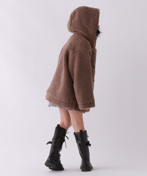 10C REPIPI（ジューシーレピピ）の「【10C REPIPI】ベアーボアフードコート（その他アウター・キッズ・アイボリー/サックスブルー/モカ・110cm/120cm/130cm）」の20枚目の写真