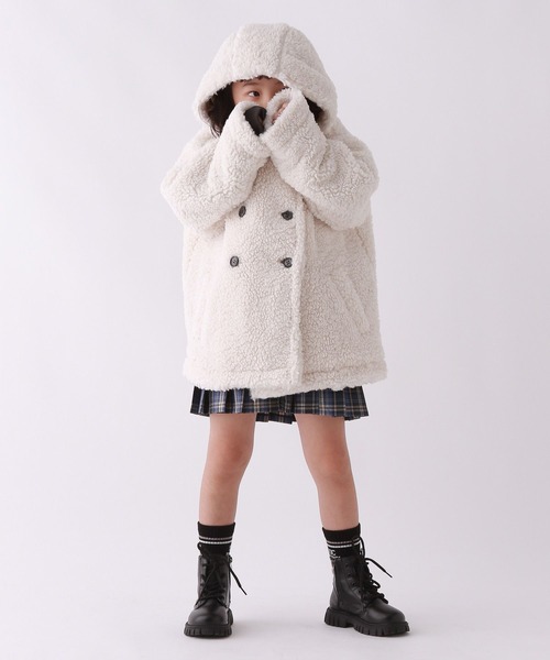 10C REPIPI（ジューシーレピピ）の「【10C REPIPI】ベアーボアフードコート（その他アウター・キッズ・アイボリー/サックスブルー/モカ・110cm/120cm/130cm）」の22枚目の写真