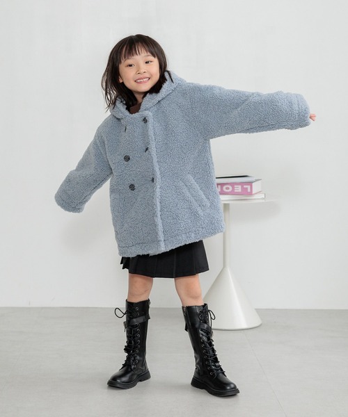 10C REPIPI（ジューシーレピピ）の「【10C REPIPI】ベアーボアフードコート（その他アウター・キッズ・アイボリー/サックスブルー/モカ・110cm/120cm/130cm）」の12枚目の写真